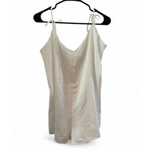 Chic White Mumu Slip Romper